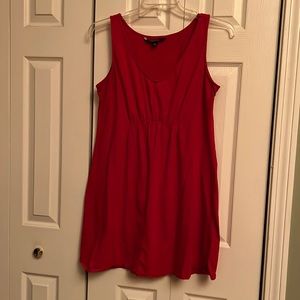 Red /Pink Sleeveless V-Neck Dress